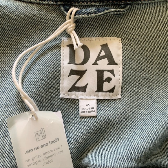 Free People Blue Distressed Jean Jacket - Picture 8 of 14